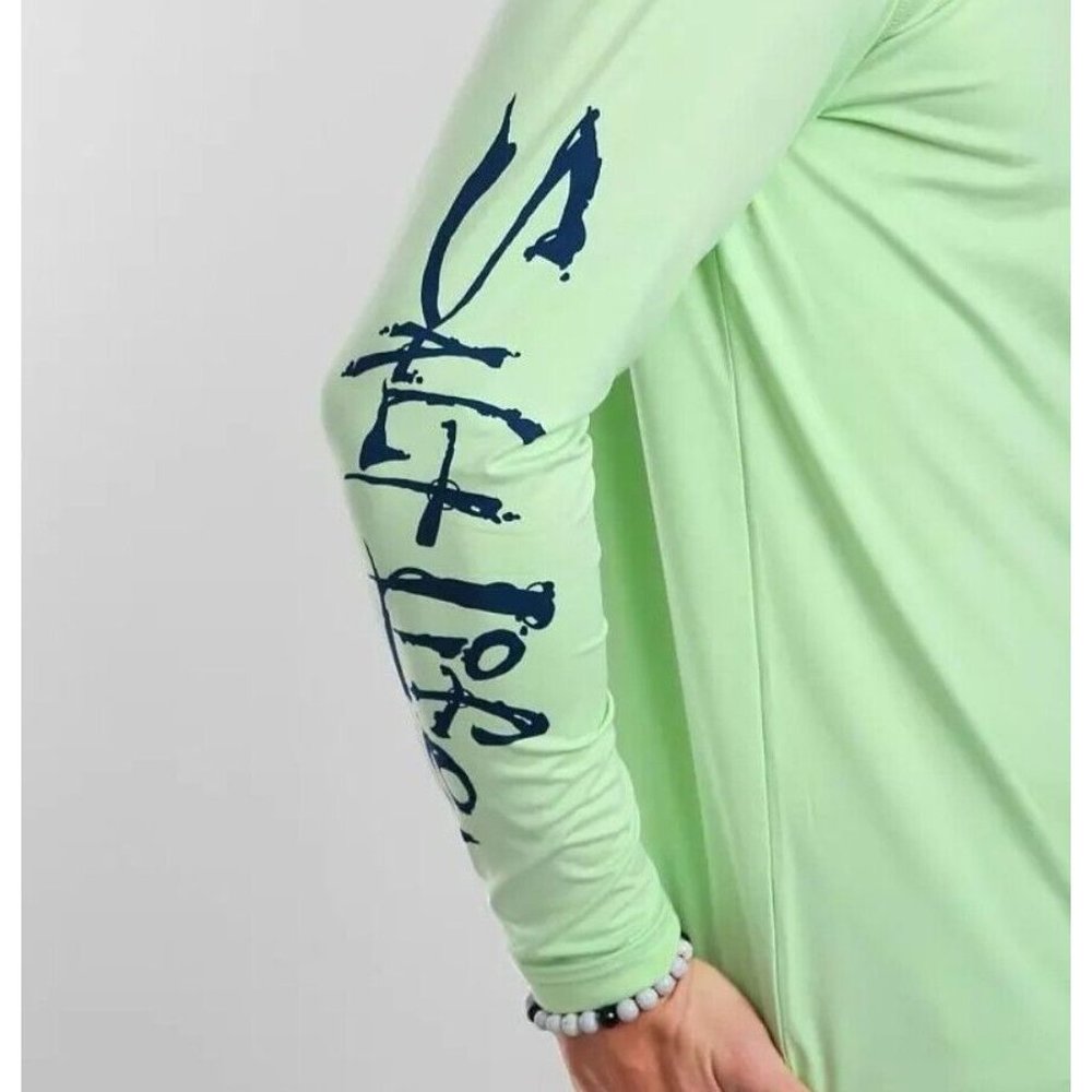 Salt Life Watermans Trifecta Performance T Shirt Mens Size Large Pistachio Green - Picture 12 of 14